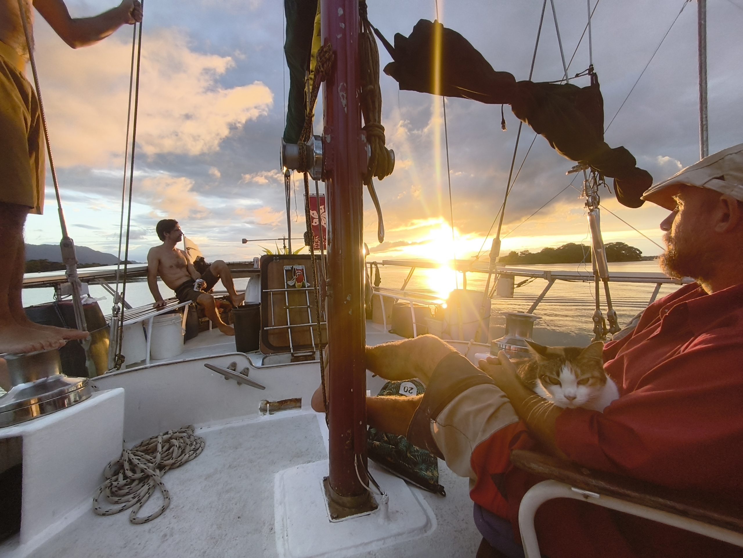 A quiet sunset aboard