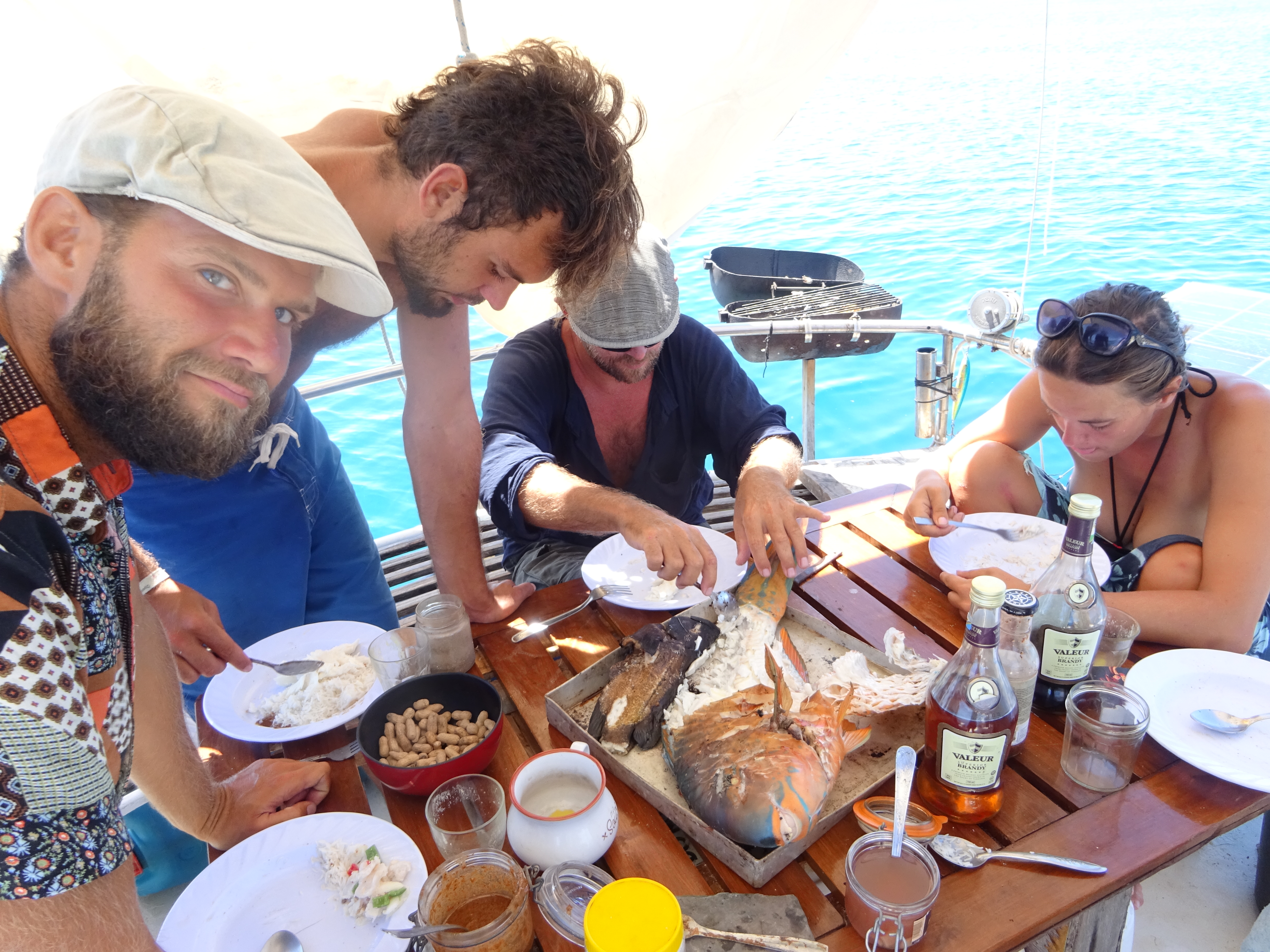 A meal shared on deck